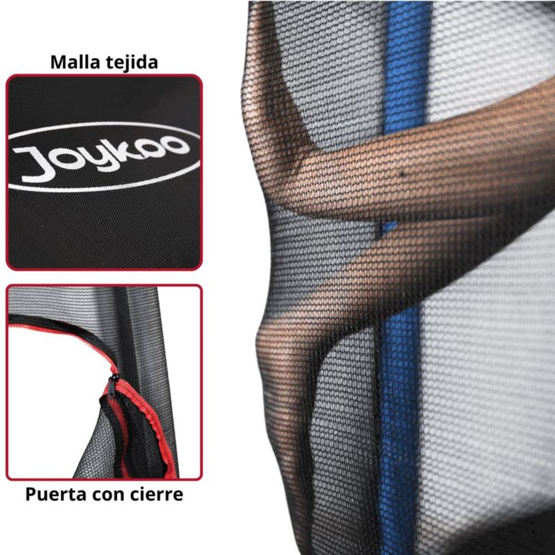 Trampolín Infantil Con Red De Seguridad 140 cm 55 Pulgadas Soporta Hasta 50 Kg Postes Acolchados 36 Resortes - Azul