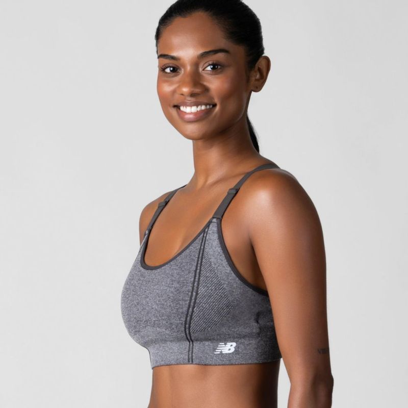 New Balance Sujetador Deportivo 2 Pack Sin Costuras y Sin Aros Soporte Medio
