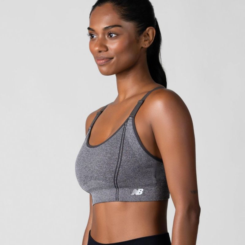 New Balance Sujetador Deportivo 2 Pack Sin Costuras y Sin Aros Soporte Medio