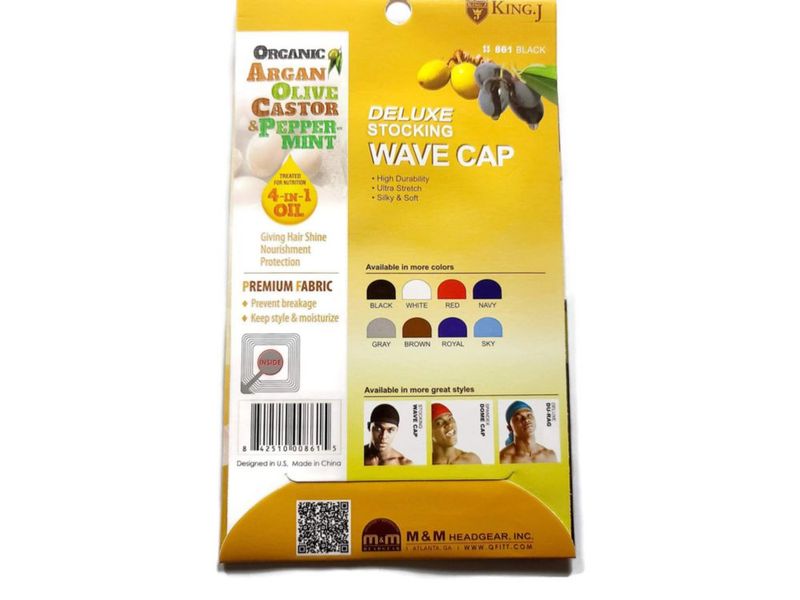 Gorro Wave King.J Deluxe Negro - Pack de 6