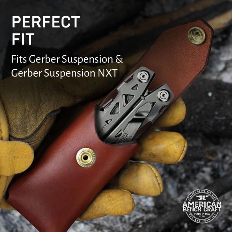 Funda para multiherramienta American Bench Craft Leatherman color marrón