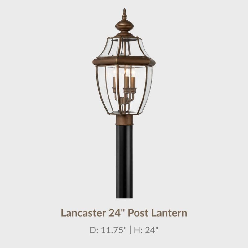 Farol de Poste Generation Lighting de 3 Luces en Bronce Antiguo