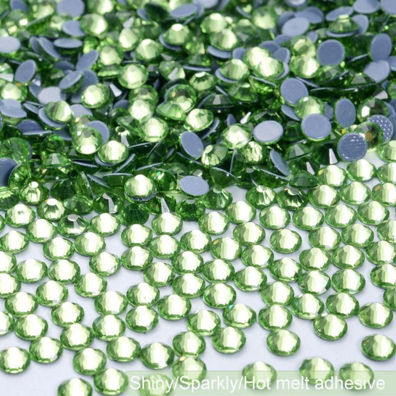 Strass MEIBITE 14400 piezas SS16 Verde Claro Hotfix
