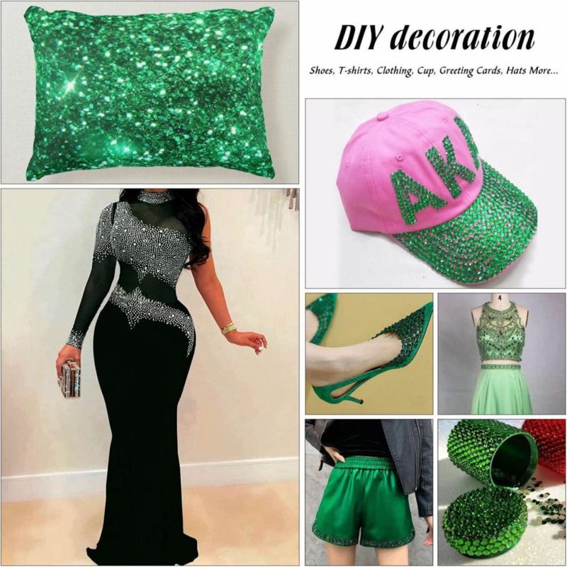 Strass MEIBITE 14400 piezas SS16 Verde Claro Hotfix