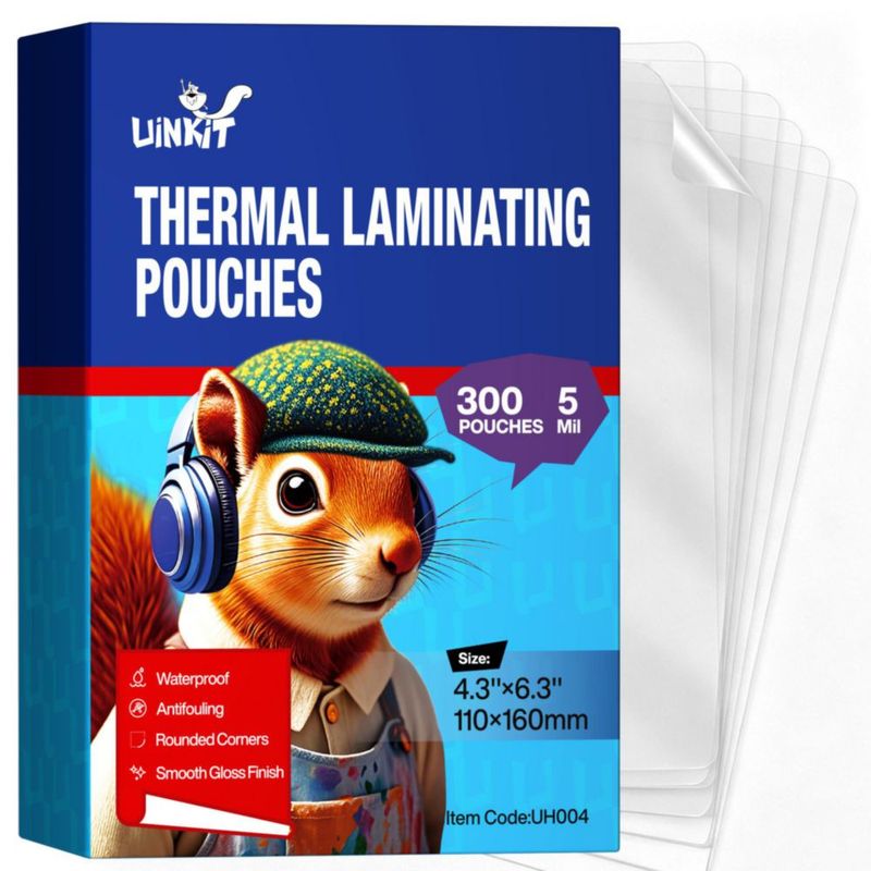 Sobres laminados Uinkit 10x16 cm 300 unidades 5 mil