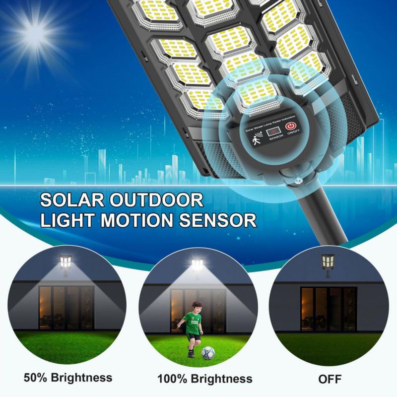 Luminaria Solar para Calle Mutois con Sensor de Movimiento e Impermeable
