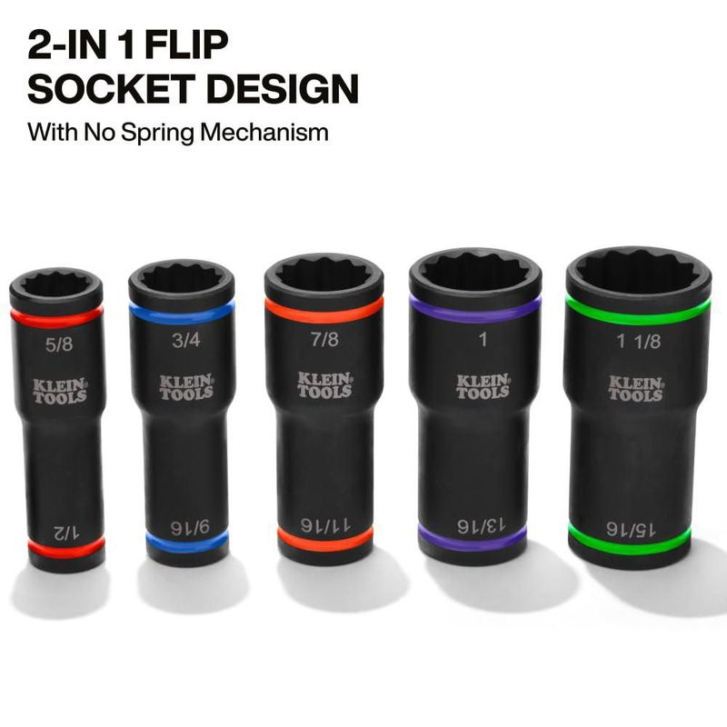 Juego de vasos KLEIN TOOLS 2 en 1 codificado por colores de 12 puntos