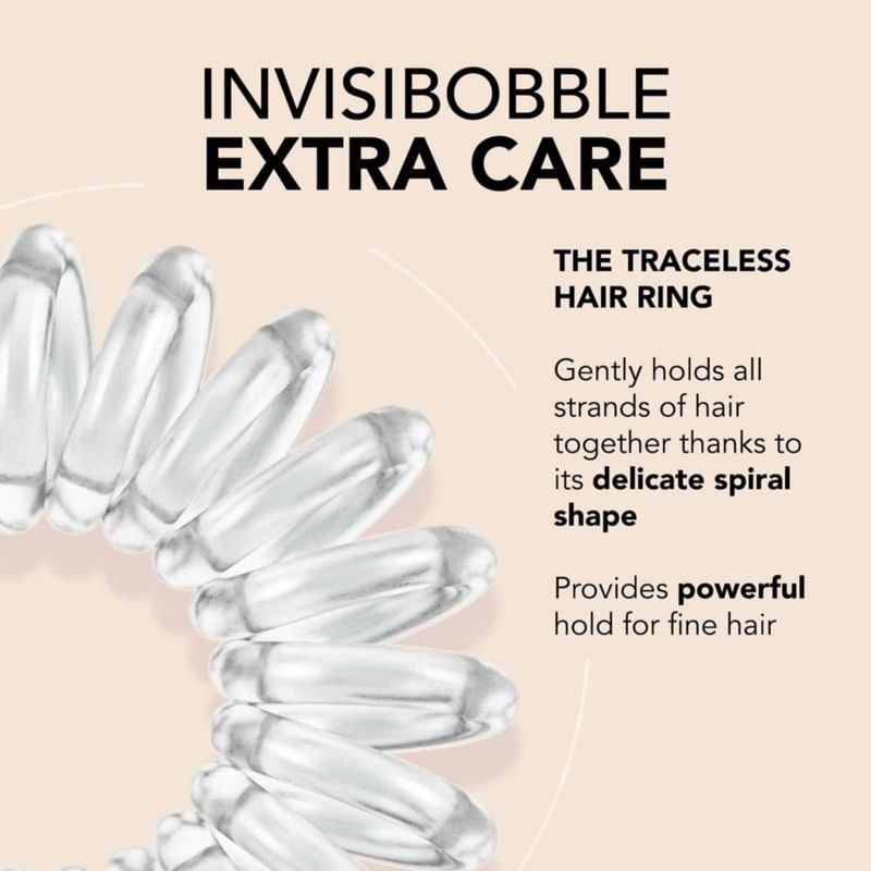 Juego de 3 gomas invisibobble Extra Care transparentes
