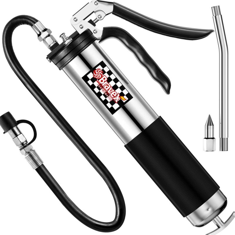 Pistola de engrase STEINBRÜCKE 6000 PSI 46 cm manguera flexible 14 oz