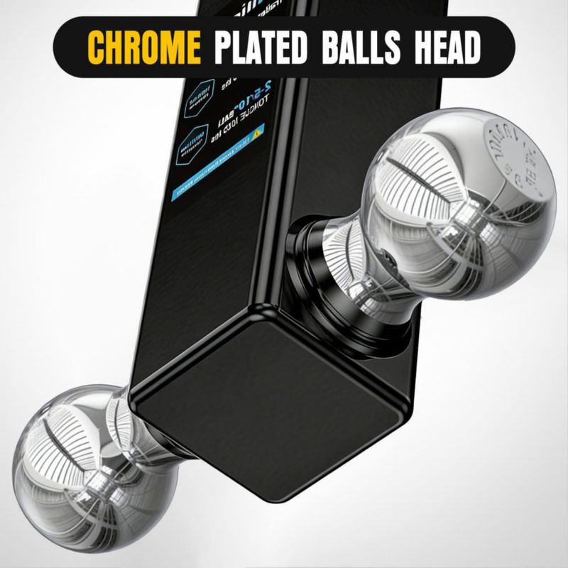 Soporte de Bola de Enganche Nilight 2" y 2‑5/16" en Cromo