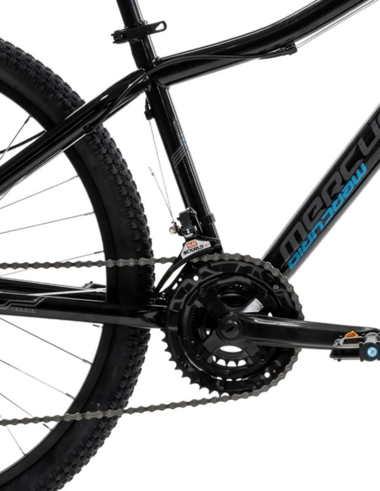 BICI MERCURIO MTB RADAR R26 NEGRO 21V CUADRO DE ACERO RINES DE ALUMINIO FRENOS EFICIENTES DE DISCO ASIENTO AJUSTABLE TIJERA DE SUSPENSIÓN