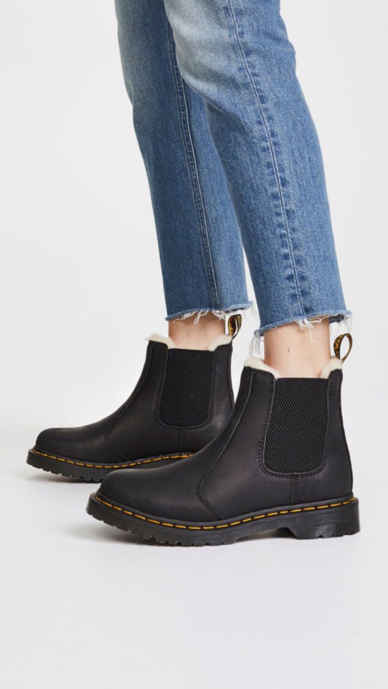 Bota Dr. Martens Leonore 2976 para mujer negra talla 10