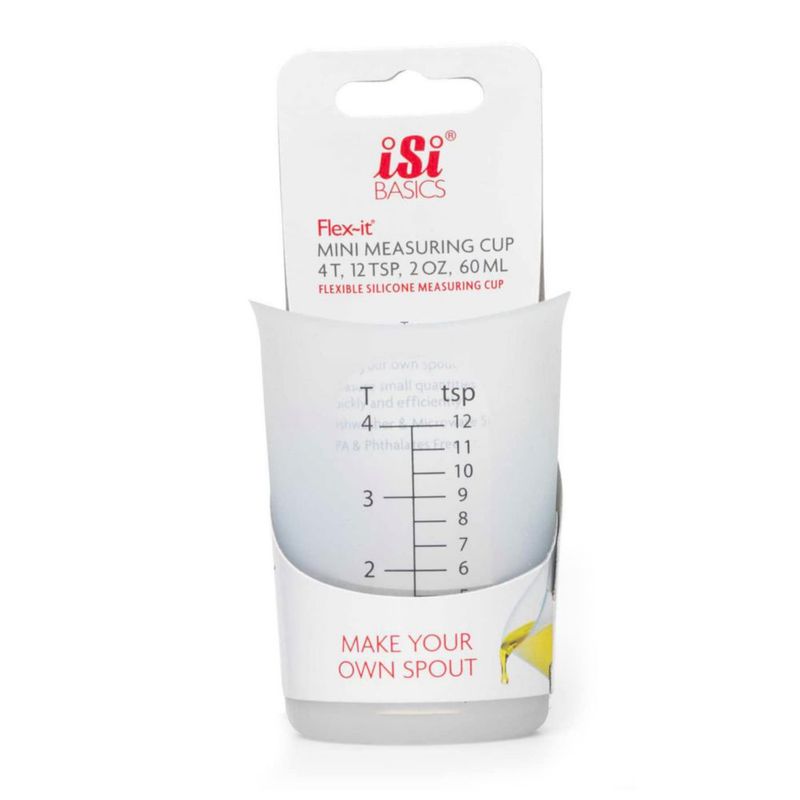 Taza medidora iSi 60 ml transparente de silicona flexible