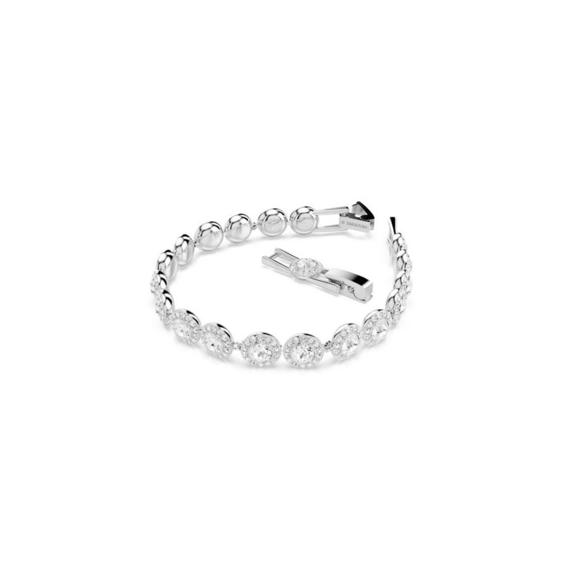 Pulsera Swarovski Una Angelic Cristal Transparente con Rodio 15‑18 cm