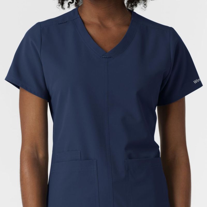 Top de Scrub WINK NURTUR Cuello en V Azul Marino Talla S