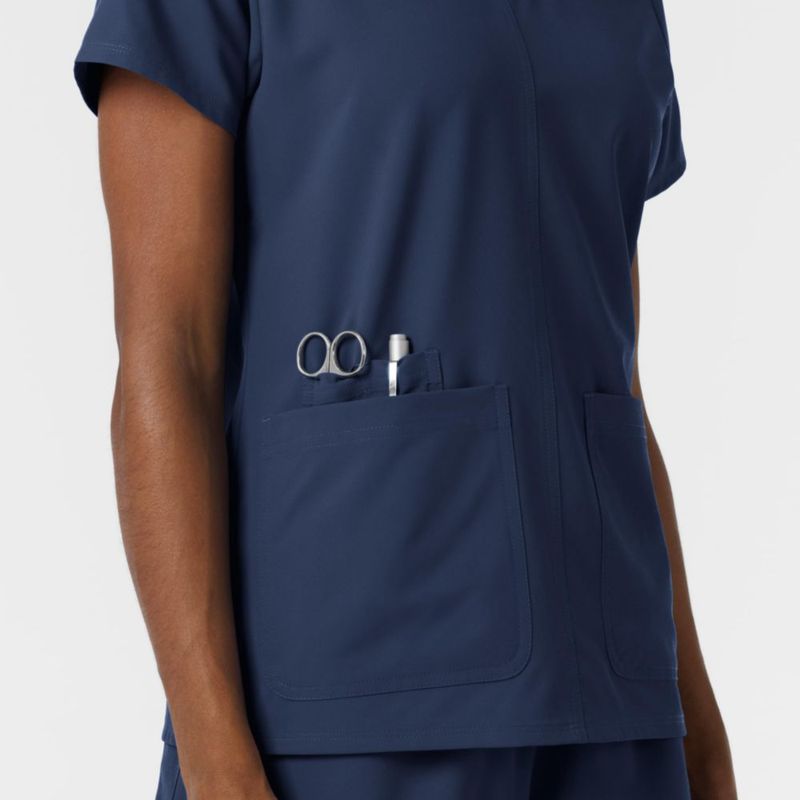 Top de Scrub WINK NURTUR Cuello en V Azul Marino Talla S