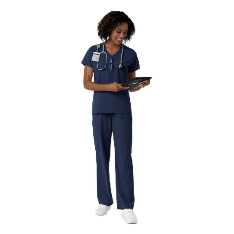 Top de Scrub WINK NURTUR Cuello en V Azul Marino Talla S