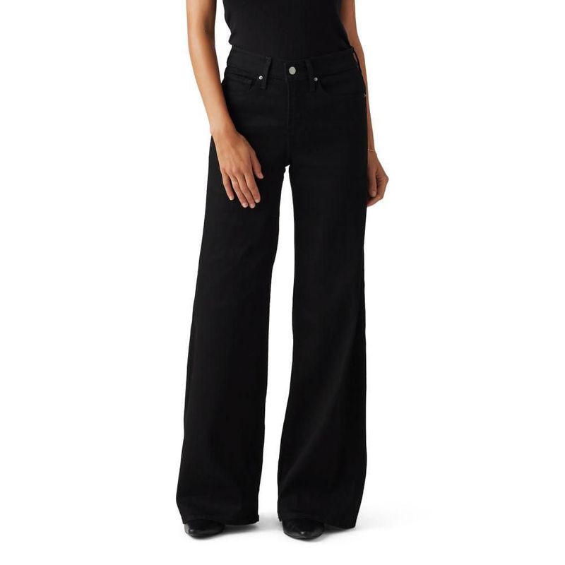 Jeans Levi's 318 Modelado Pierna Ancha Negro Suave 35+