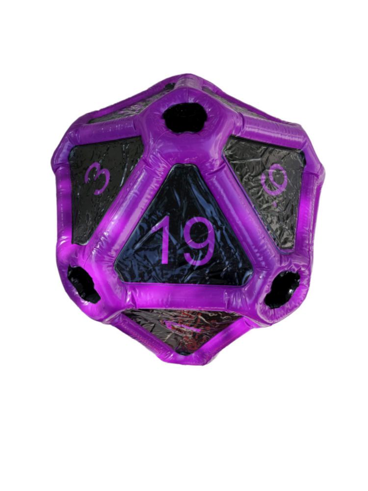 Dado inflable D20 de 61 cm Black Bazaar para juegos de rol