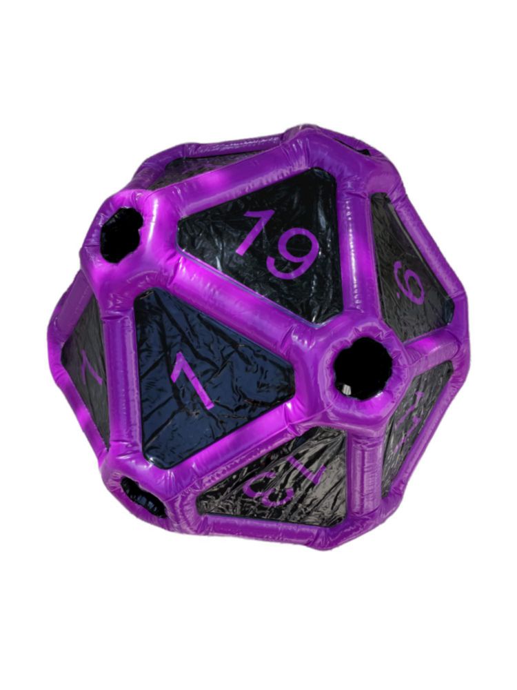 Dado inflable D20 de 61 cm Black Bazaar para juegos de rol