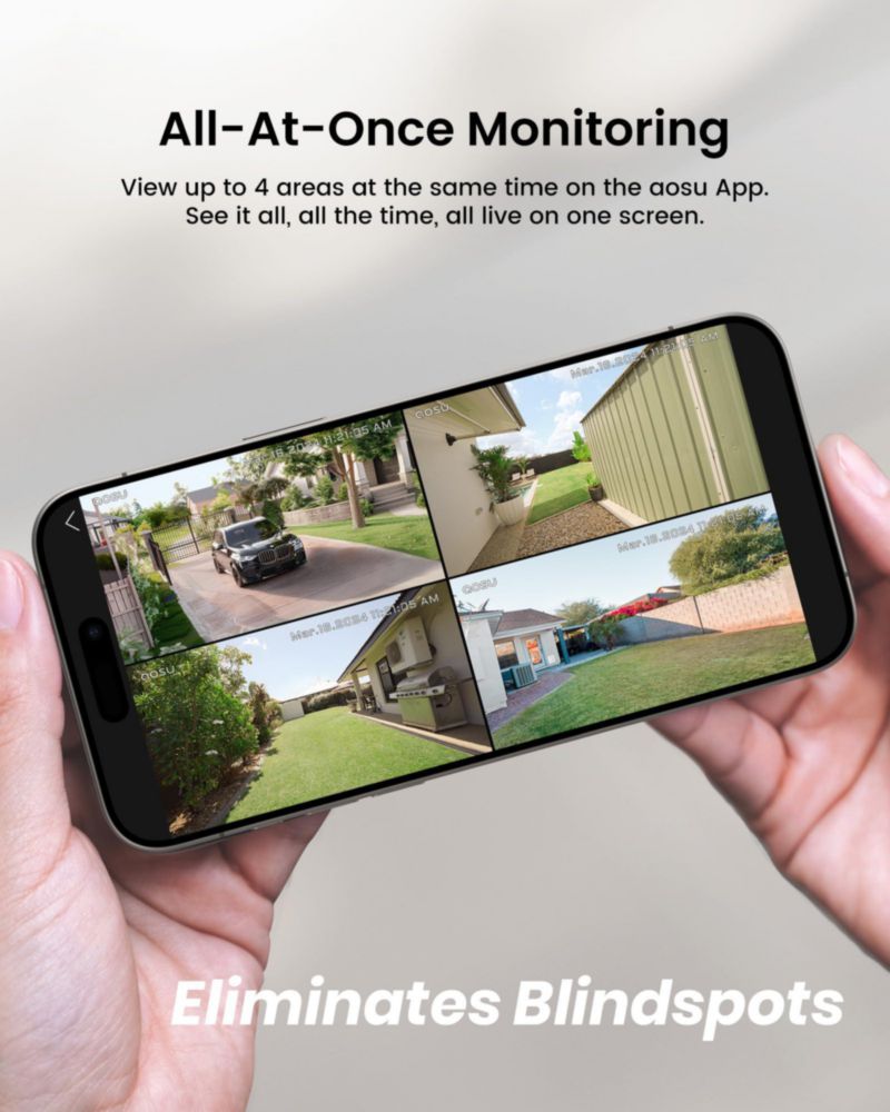 Cámaras de seguridad AOSU Solar Wireless 2K Color Night Vision