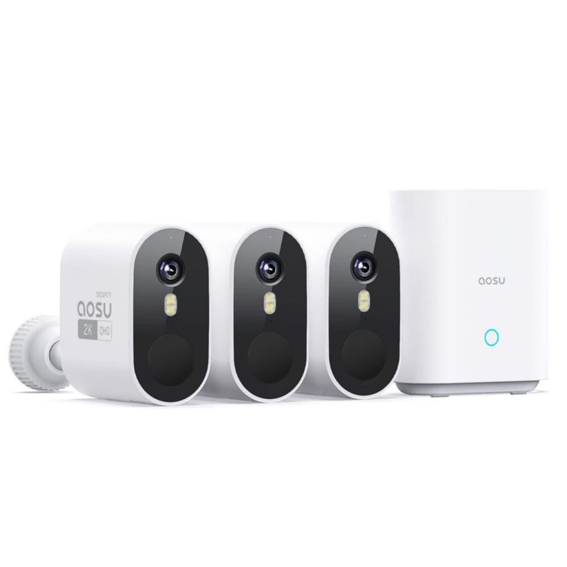 Complemento de cámara AOSU 2K para WirelessCam/SolarCam HomeBase