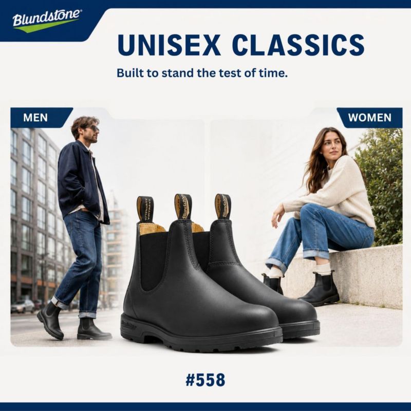 Botas Blundstone 558 de cuero negro tipo Chelsea talla 3.5 AU