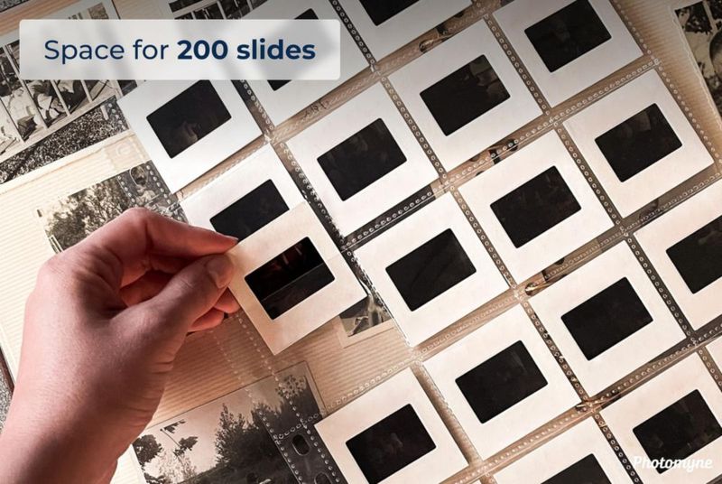 Páginas de foto PHOTOMYNE pack de 10 capacidad para 200 diapositivas