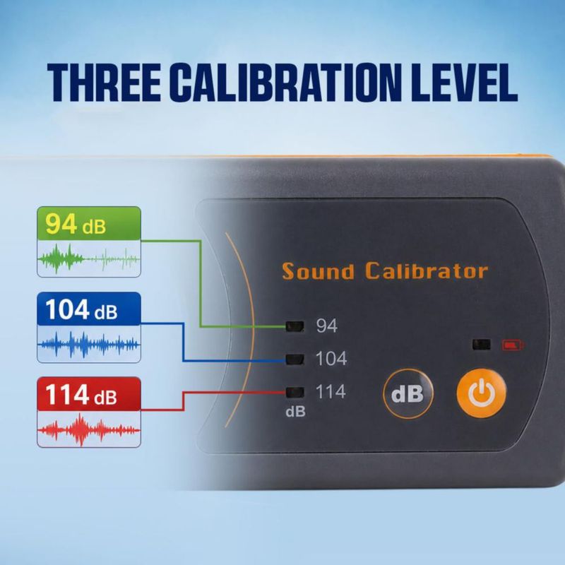 Calibrador de Medidor DANOPLUS 94/104/114 dB 1/2" Mic