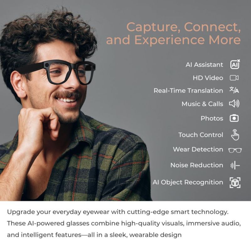 Gafas AI Supersonic SC-601G con cámara de 8MP y Bluetooth 5.3