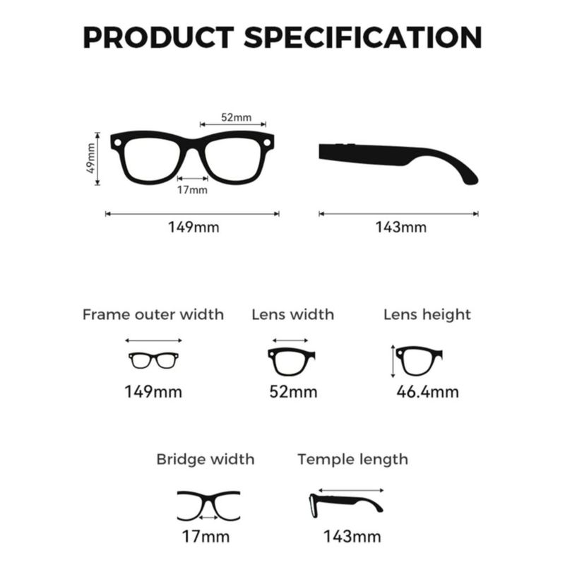 Gafas AI Supersonic SC-601G con cámara de 8MP y Bluetooth 5.3