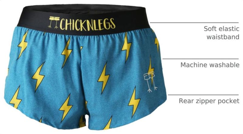 Shorts de Running ChicknLegs 4 cm Rayos Azules XS