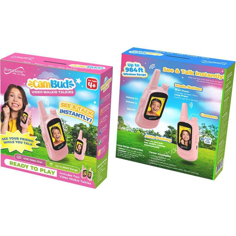 Walkie Talkie Supersonic SC-785VWT 2.0" Video Rosa