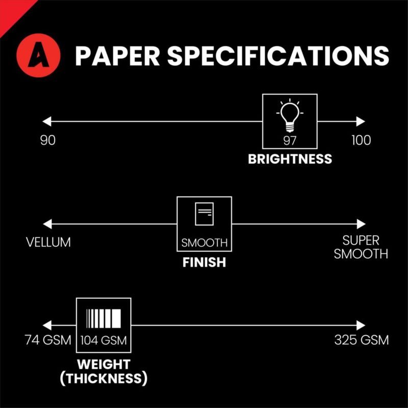 Papel de Impresora Accent 21 x 29 cm 104 g/m² 500 hojas