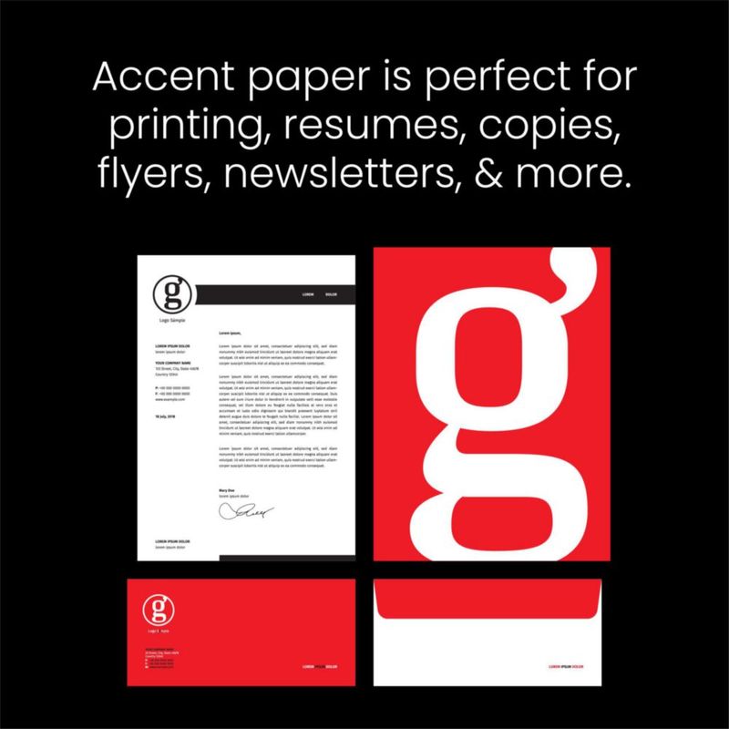 Papel de Impresora Accent 21 x 29 cm 104 g/m² 500 hojas