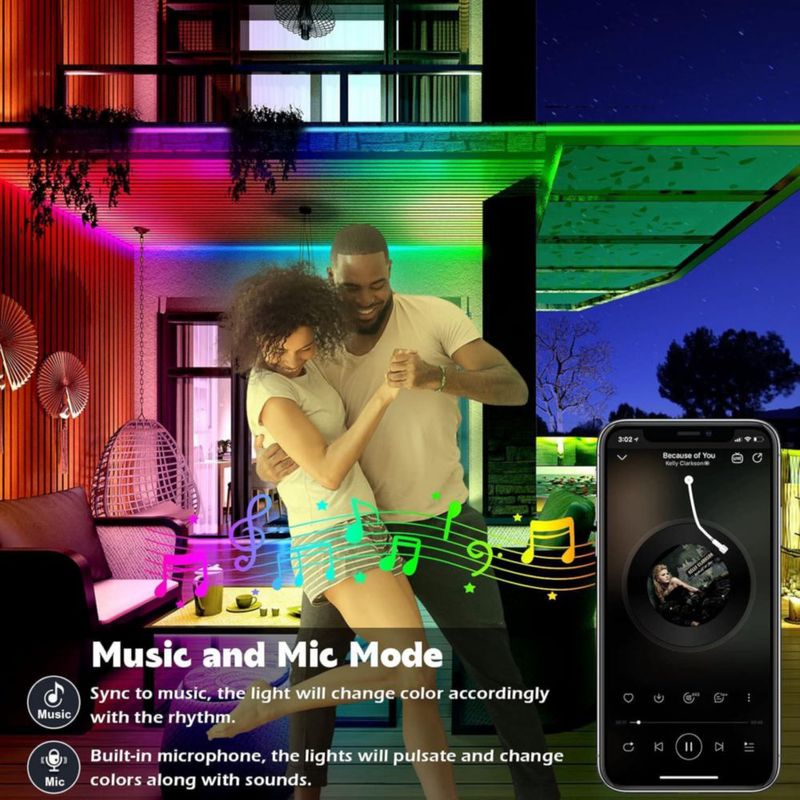 Tira LED AILBTON 61 m Impermeable RGB Bluetooth