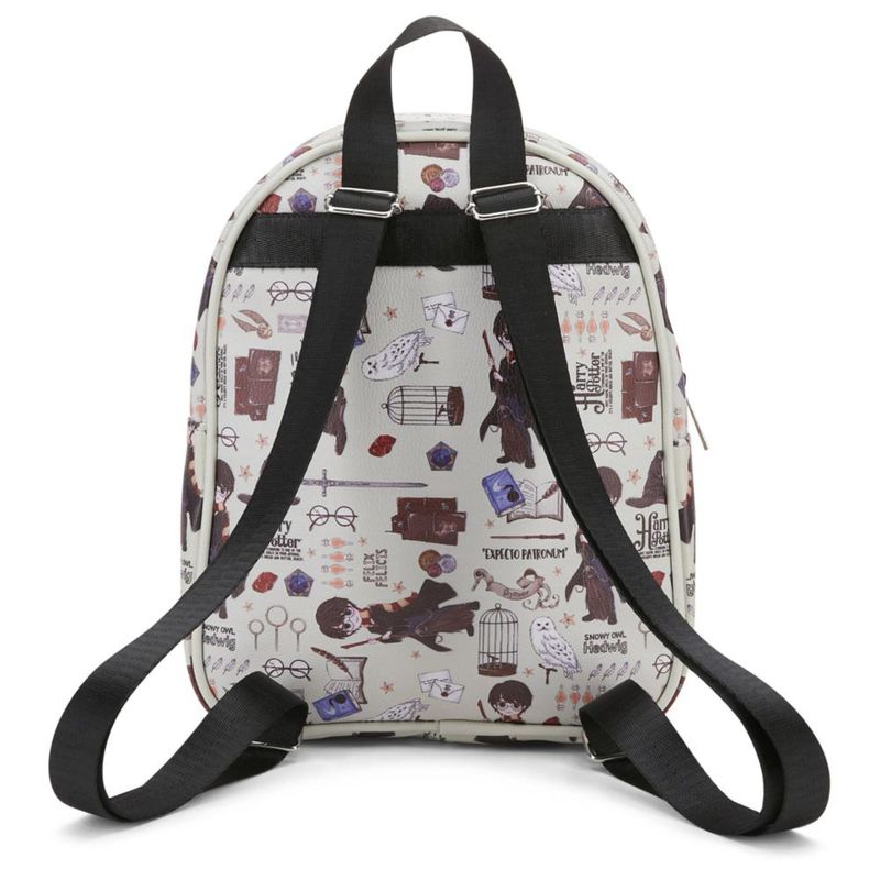 Mochila Harry Potter 27 cm con estampado de iconos de Hogwarts