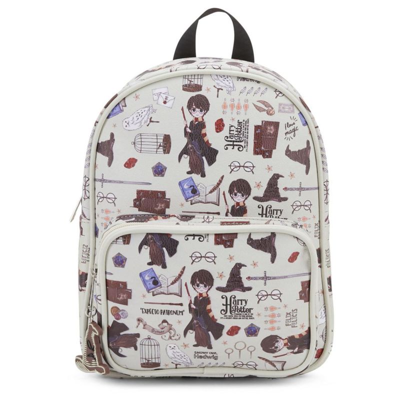 Mochila Harry Potter 27 cm con estampado de iconos de Hogwarts