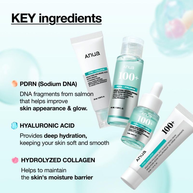 Kit de Cuidado de la Piel ANUA PDRN Glow Essential Starter Kit