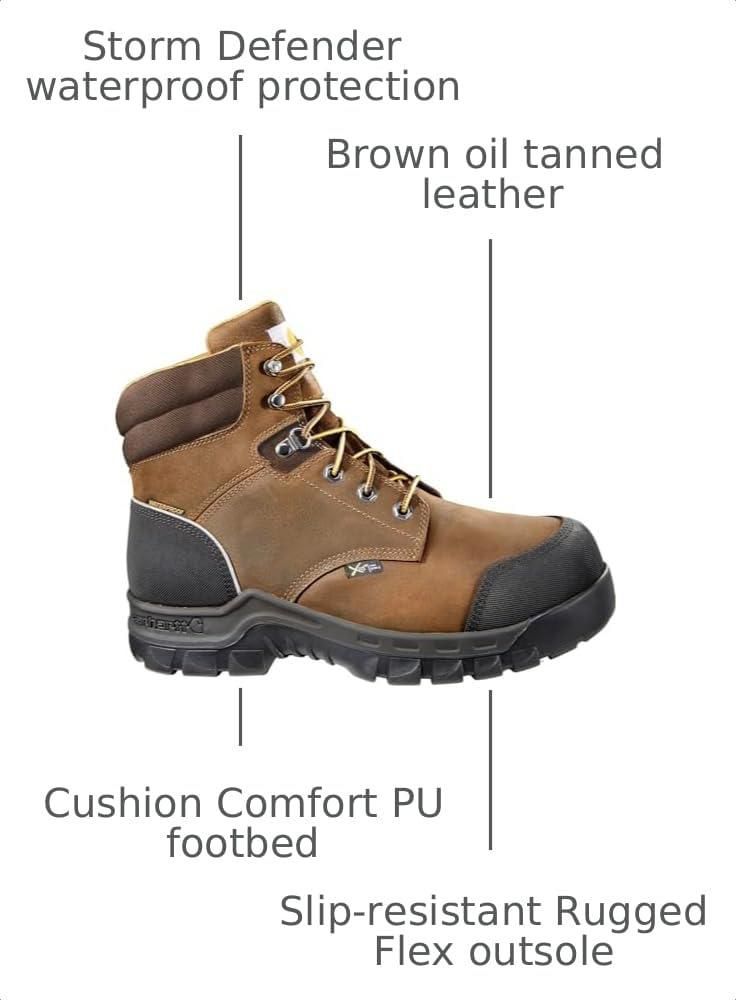 Bota Carhartt CMF6720 15 cm Impermeable con Guardia Metatarsal 13W