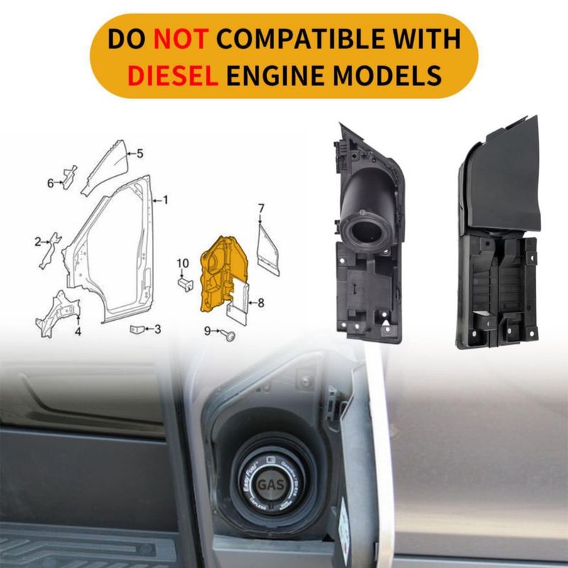 Puerta de combustible MiKaFex para Ford Transit 150‑350 (2015‑2023)