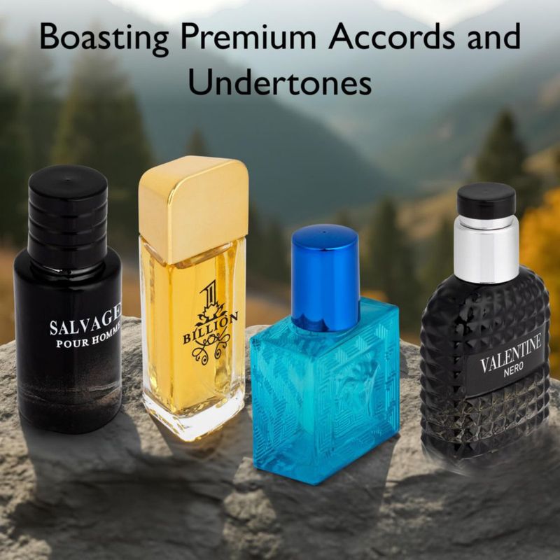 Miniset de fragancias NovoGlow Signature Scent para hombre 4 x 30 ml