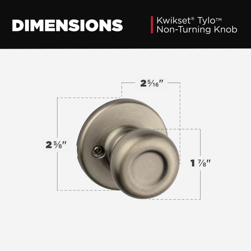 Manilla Kwikset Tylo Dummy en Níquel Satinado