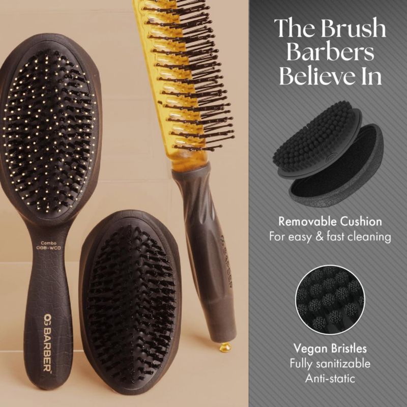 Cepillo de Pelo Olivia Garden con Cerdas Veganas de Jabalí – Negro