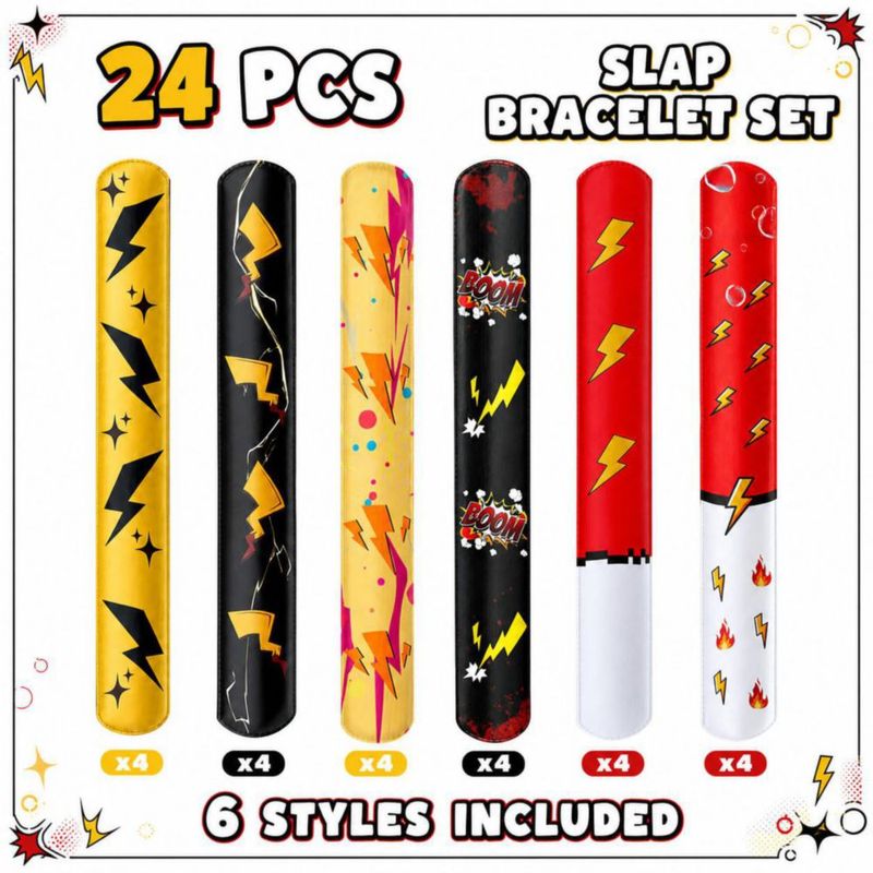 Pulseras de choque Lottmopi - Pack de 24 con diseños de dibujos animados