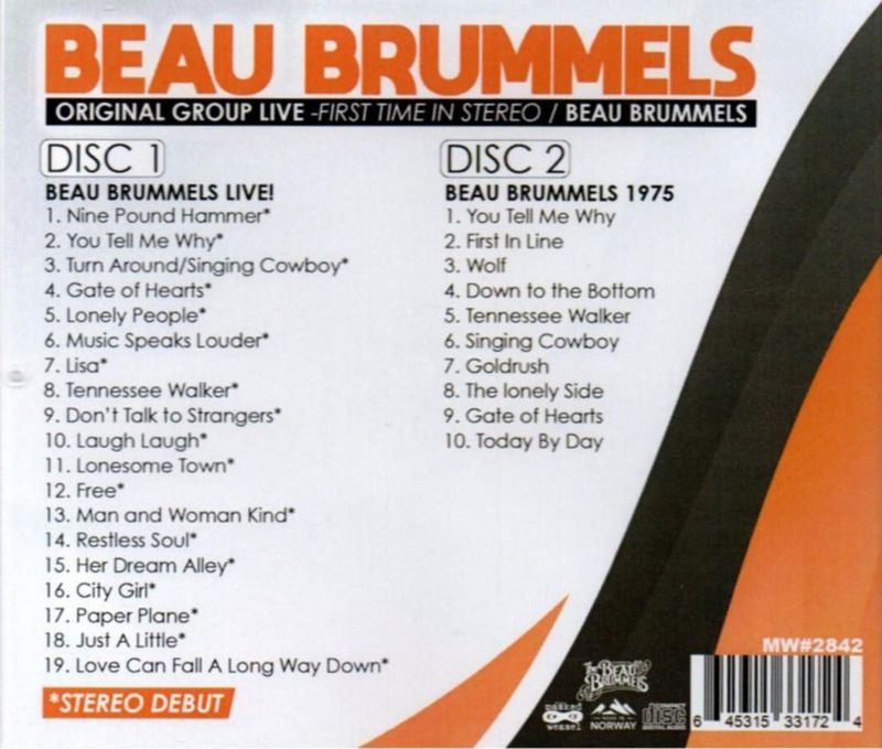CD Beau Brummels Zach Top - 2 CDs en estéreo