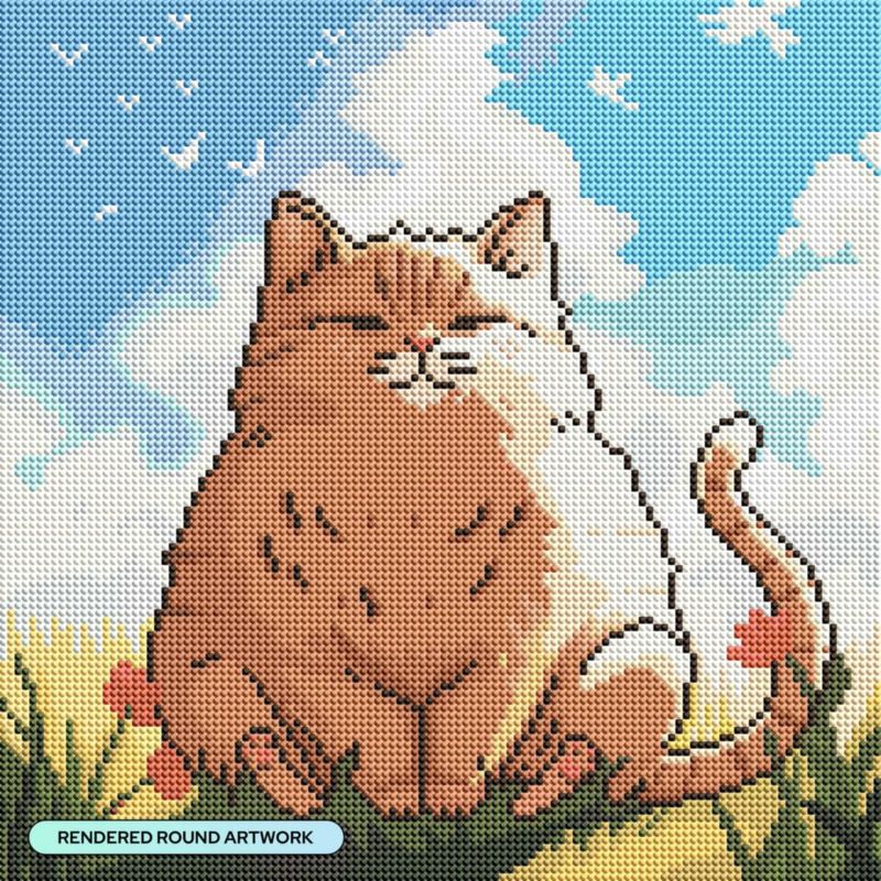 Kit de Arte con Diamantes DIAMOND ART CLUB Meko el Gato