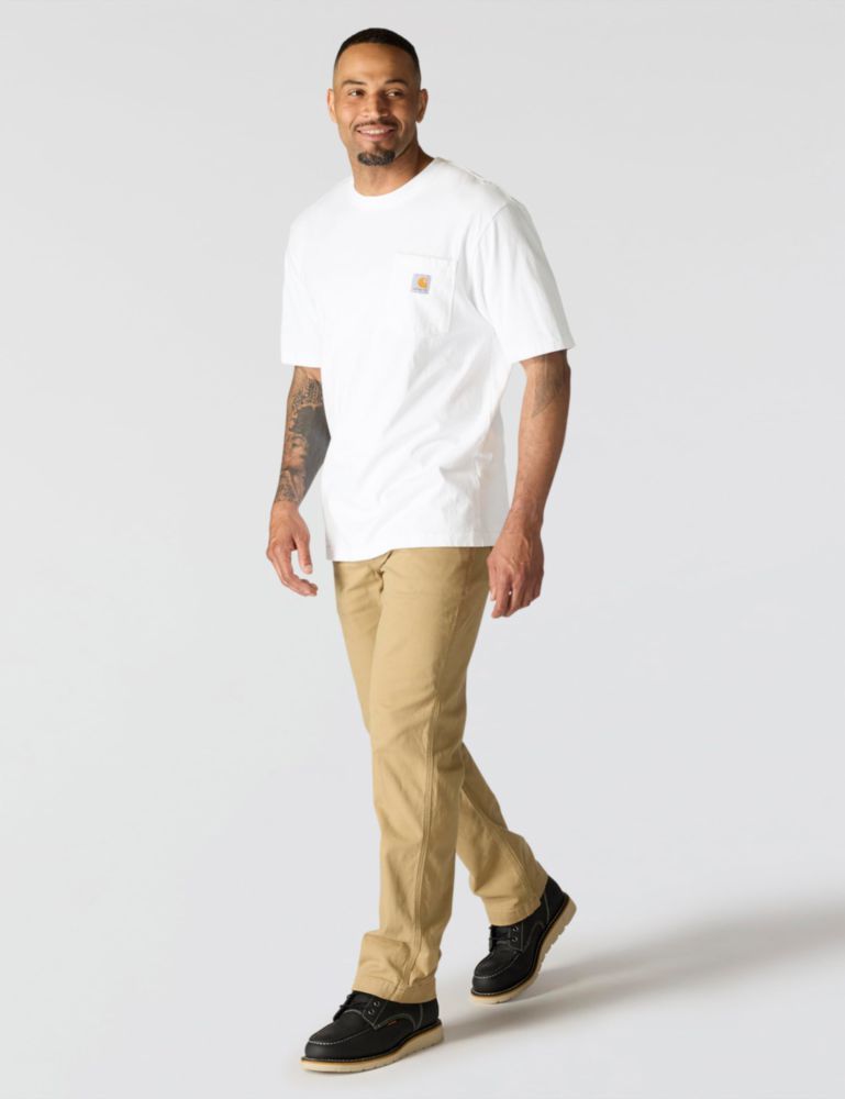Camiseta Carhartt K87 con bolsillo blanca 4X Grande Tall