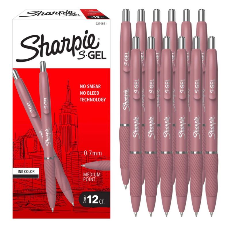 Bolígrafos de Gel Sharpie Tinta Negra Punta Media - Juego de 12