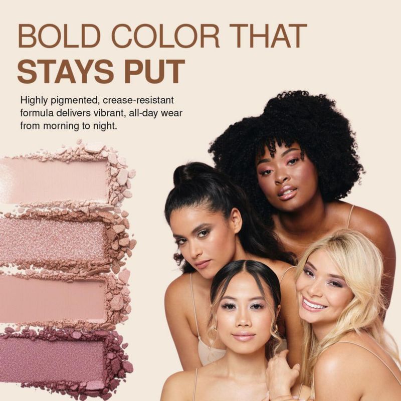 Paleta de sombras de ojos cuádruple Palladio Miss Popular Mate/Brillo